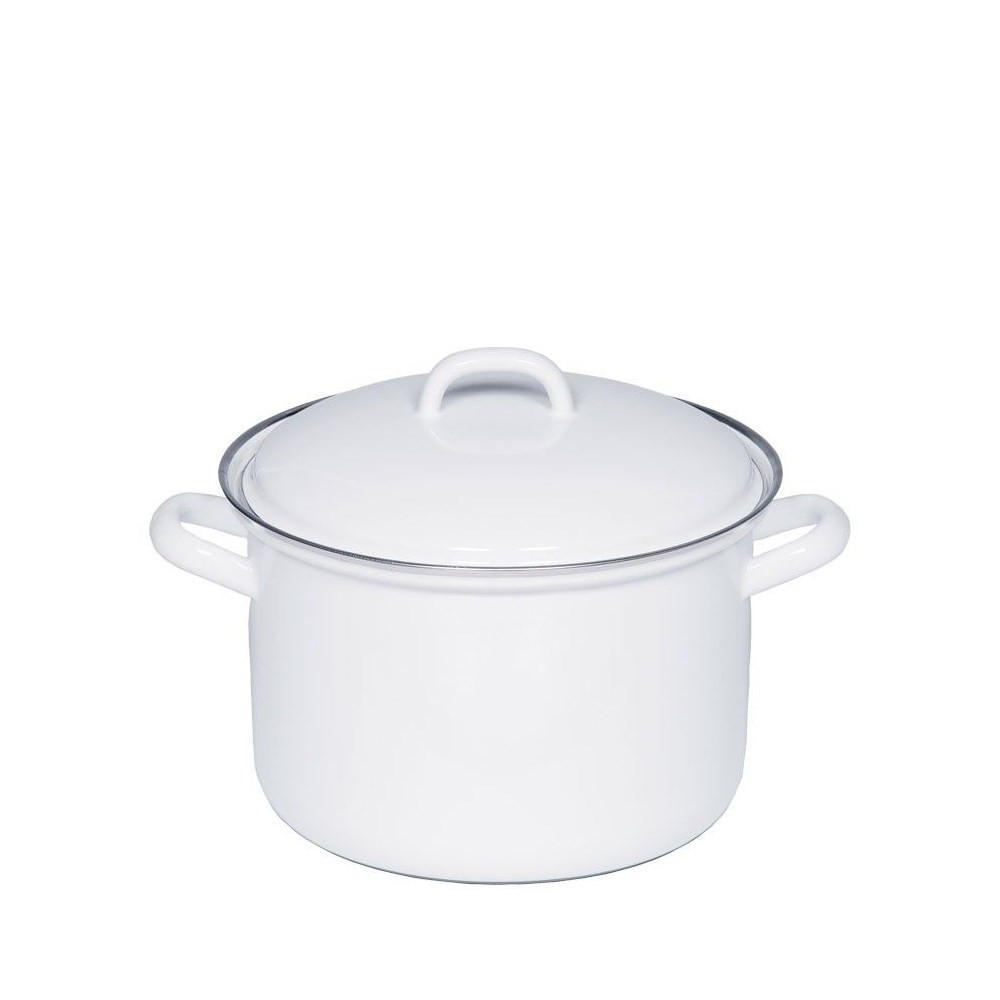 TOPF Weiß 18/18/15.5 cm R0122033 - Weiß, Glas (16cm) - Riess