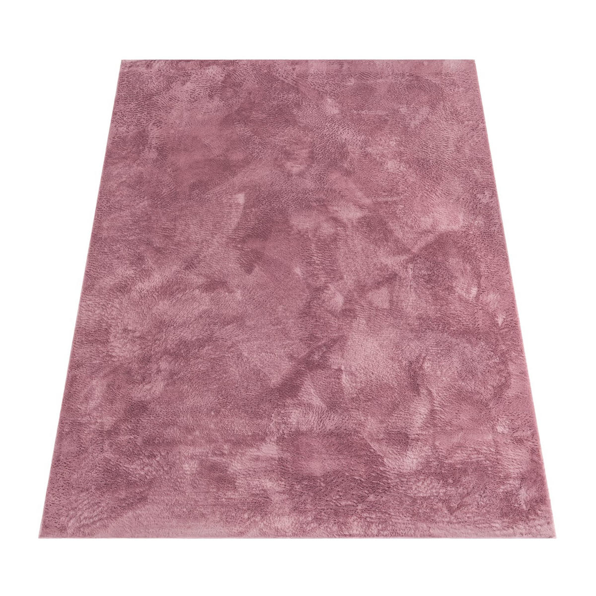 TEPPICH Kurzflor waschbar Einfarbig Wohnzimmer schmutzabweisend Altrosa Rechteckig 140x200 - Rosa, Textil (140/200cm) - KADIMA DESIGN