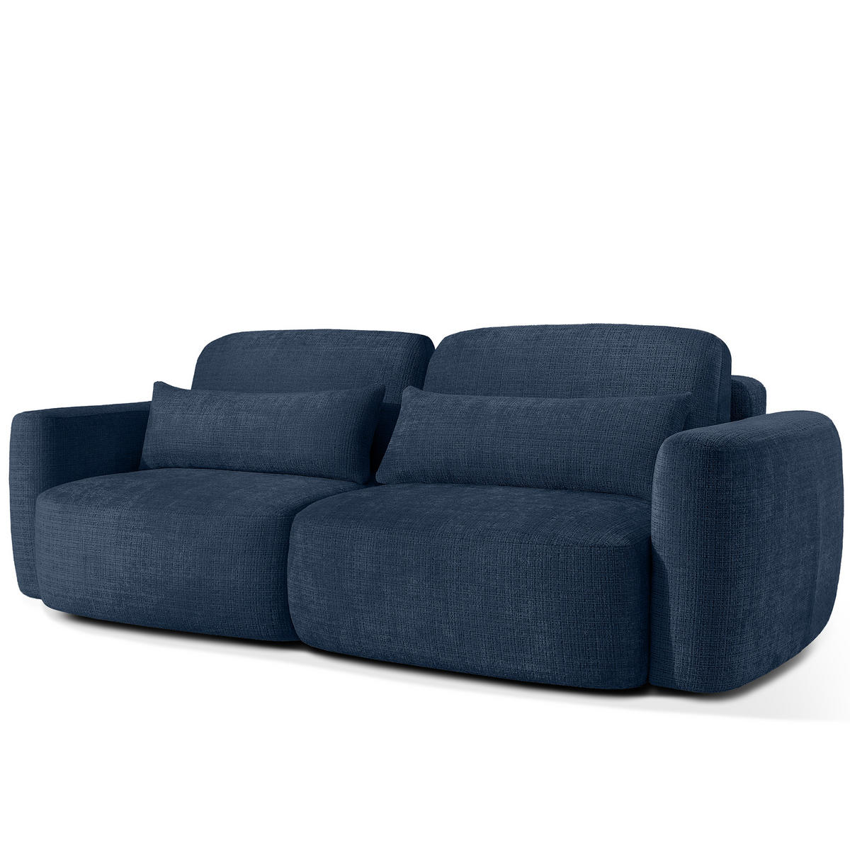 SOFA 3 ELOSA - Dunkelblau, Holz/Textil (245/85/115cm) - KONSIMO®