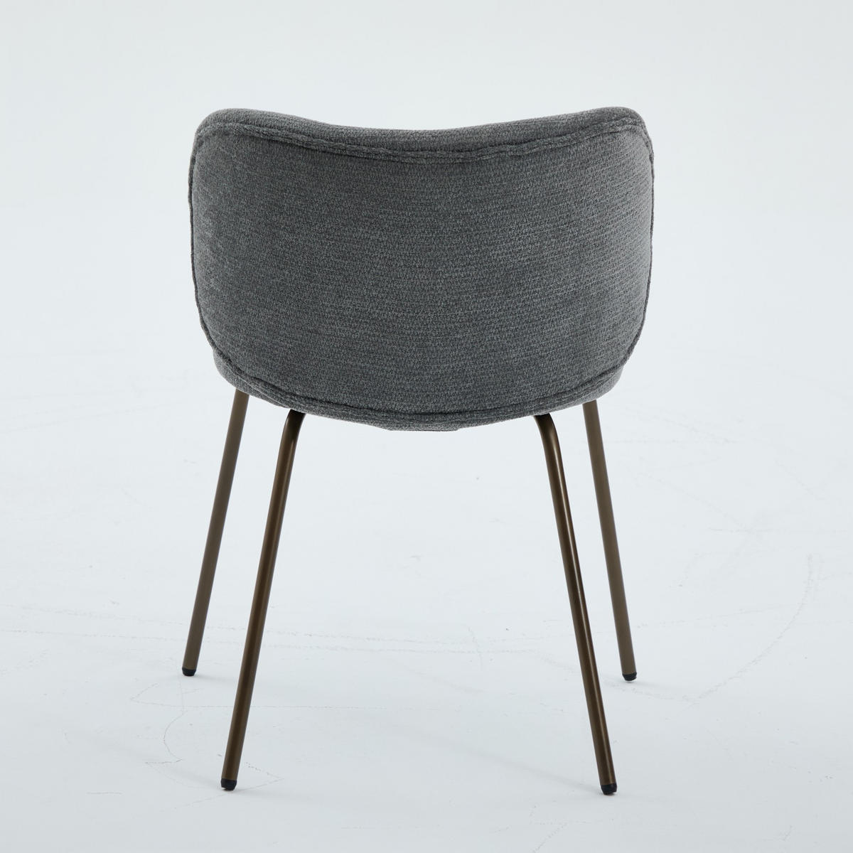 ESSZIMMERSTUHL 2er-Set aus Chenille mit Metallbeinen, Grau - Grau, Textil (52/80/46.5cm)