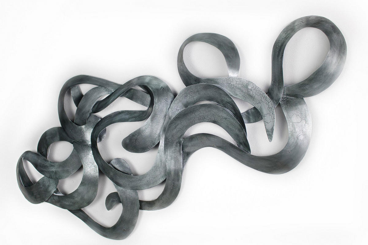 WANDDEKO Silber 142/62 cm - Silberfarben, Metall (4.16/62/5cm) - KUNSTLOFT