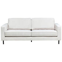 POHOVKA 3-místná Látka Krémově bílá Savalen - krémová, textil (204/87/91cm) - Beliani