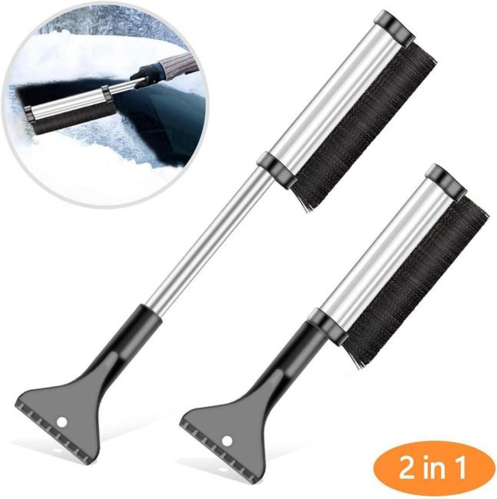 SCHAUFEL – zum Abkratzen von Eis und Schnee – 2-in-1 Multifunktionswerkzeug - Schwarz, Metall (42.5/10/1cm) - DCA