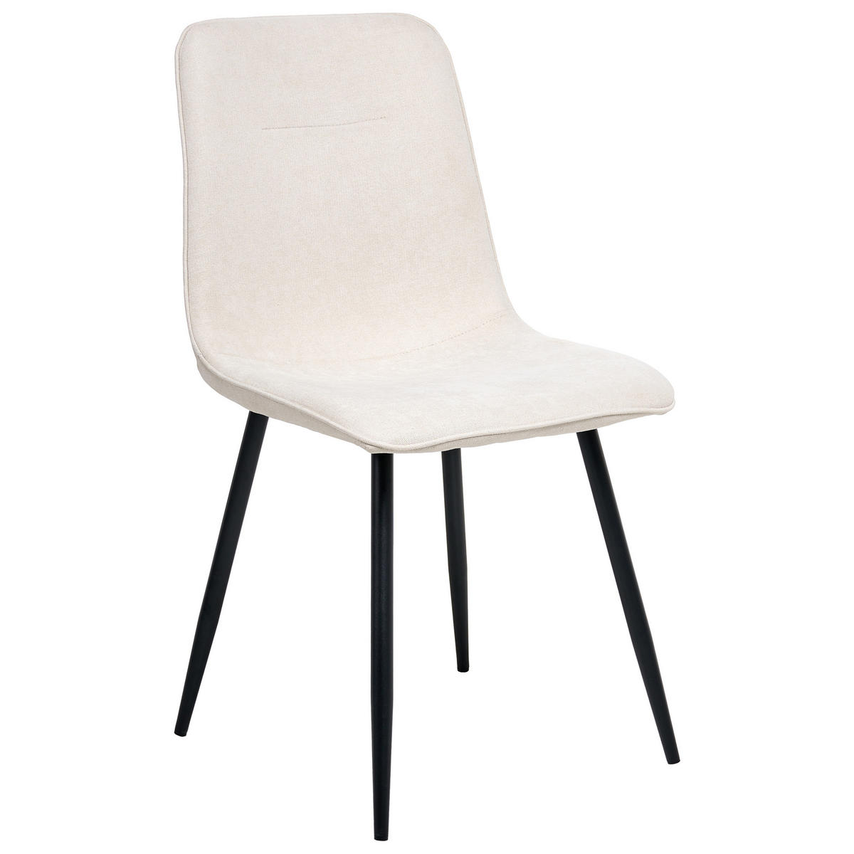 ESSZIMMERSTUHL 4er-Set Hellbeige Tuscola - Beige/Schwarz, Textil (46/88/58cm) - Beliani