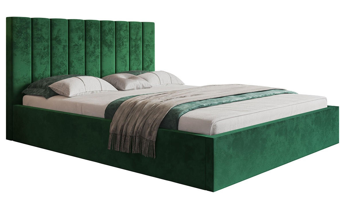 BETT Grün SIM 9 Gepolstert 180x200 cm - Grün, Textil (180/200cm) - Sepro Meble