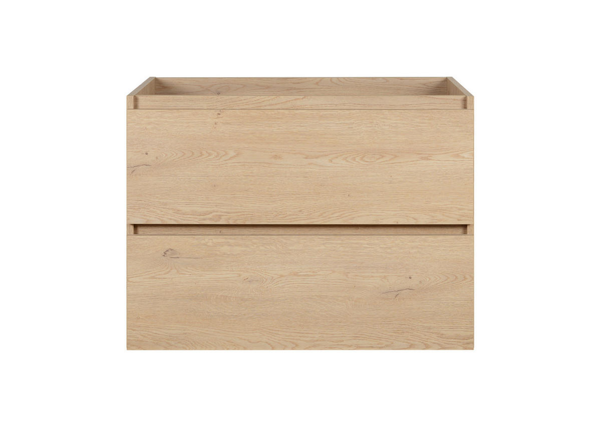 BADEZIMMERSCHRANK 80 cm, Farbe: helle Eiche, 80 x 46 x 60,7 cm - Eichefarben, Holzwerkstoff (80/60.7/46cm) - 3XE LIVING