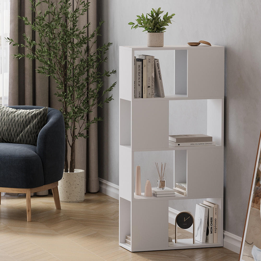 RAUMTEILER Eneos Weiß 60 x 124.5 cm - Weiß, Holzwerkstoff (60/124.5/24cm) - Vicco