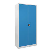 FLÜGELTÜRSCHRANK Owl mit 4 Fachboden 195x95x60cm Lichtgrau/Lichtblau - Blau, Metall (95/195/60cm) - PROREGAL