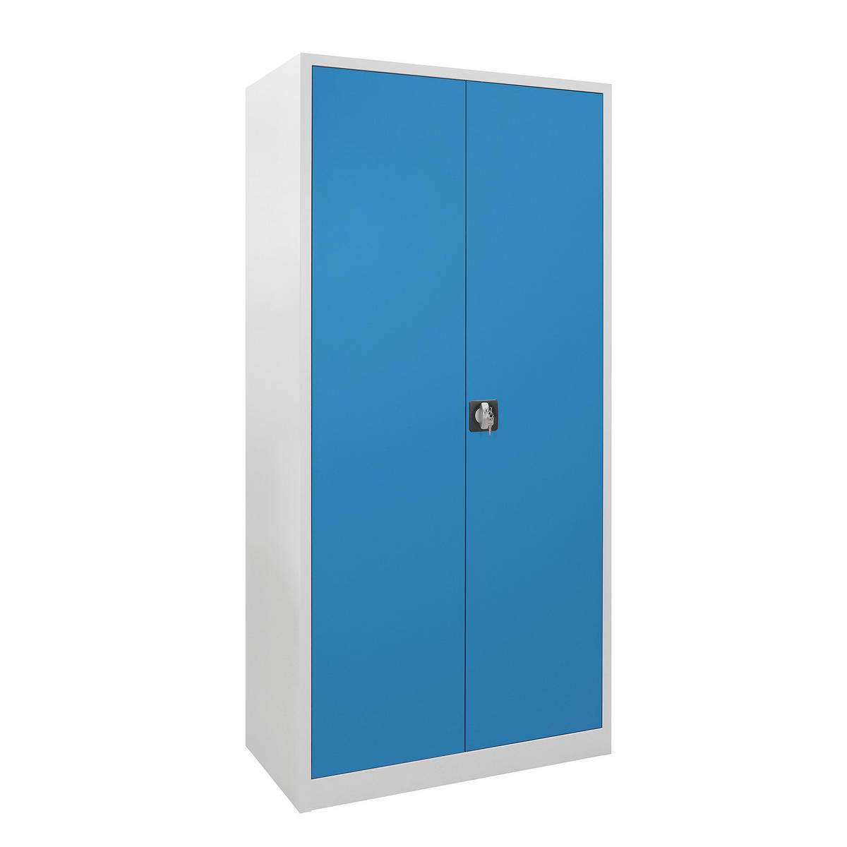 FLÜGELTÜRSCHRANK Owl mit 4 Fachboden 195x95x60cm Lichtgrau/Lichtblau - Blau, Metall (95/195/60cm) - PROREGAL