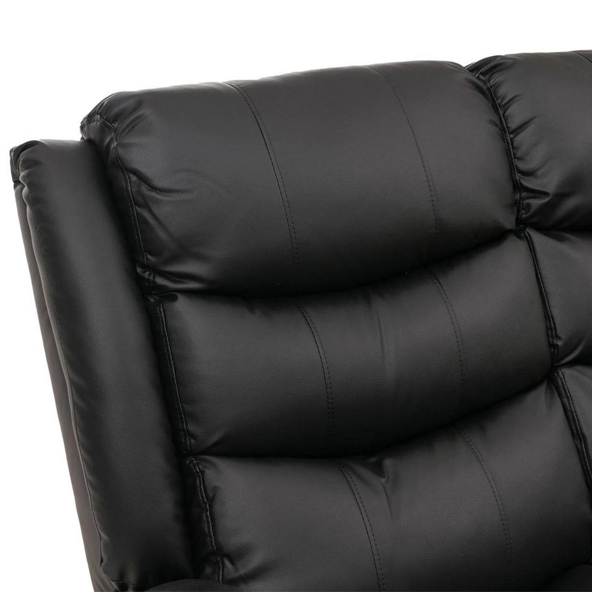 3ER KINOSESSEL Schwarz - Schwarz, Textil (181/107/164cm) - MCW