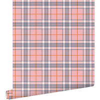 TAPETE Karomuster 50 x 900 cm - Pink, Papier (50/0.1cm) - ESTAhome
