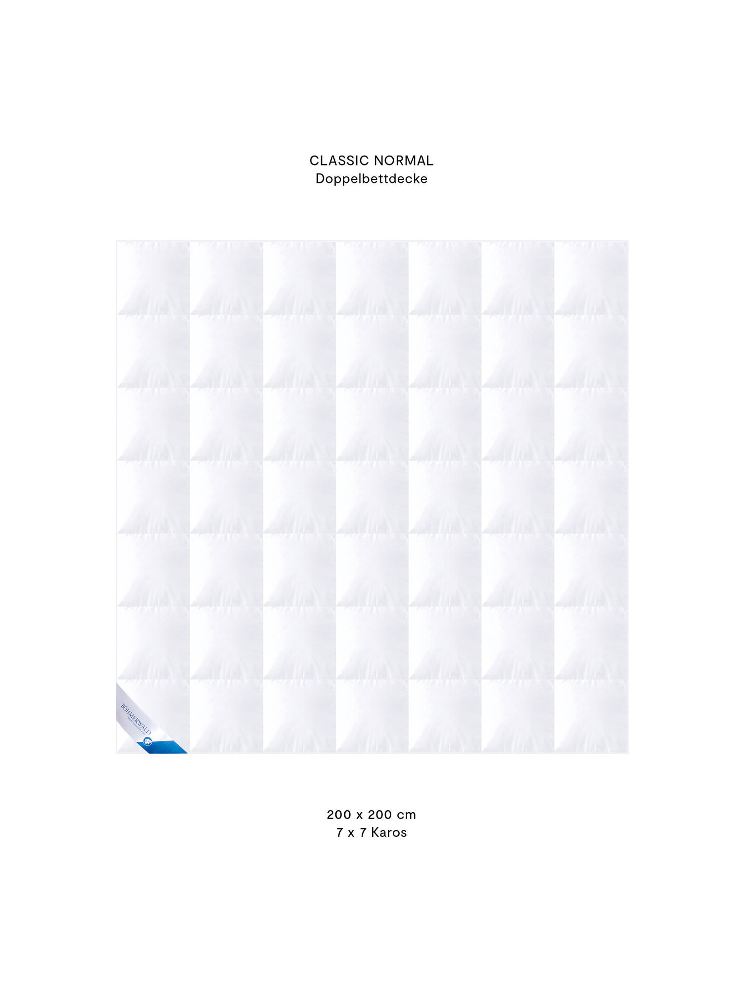 GANZJAHRESBETTDECKE KLASSIK Entendaunen normal - Weiß, Naturmaterialien/Textil (200/200cm) - Böhmerwald