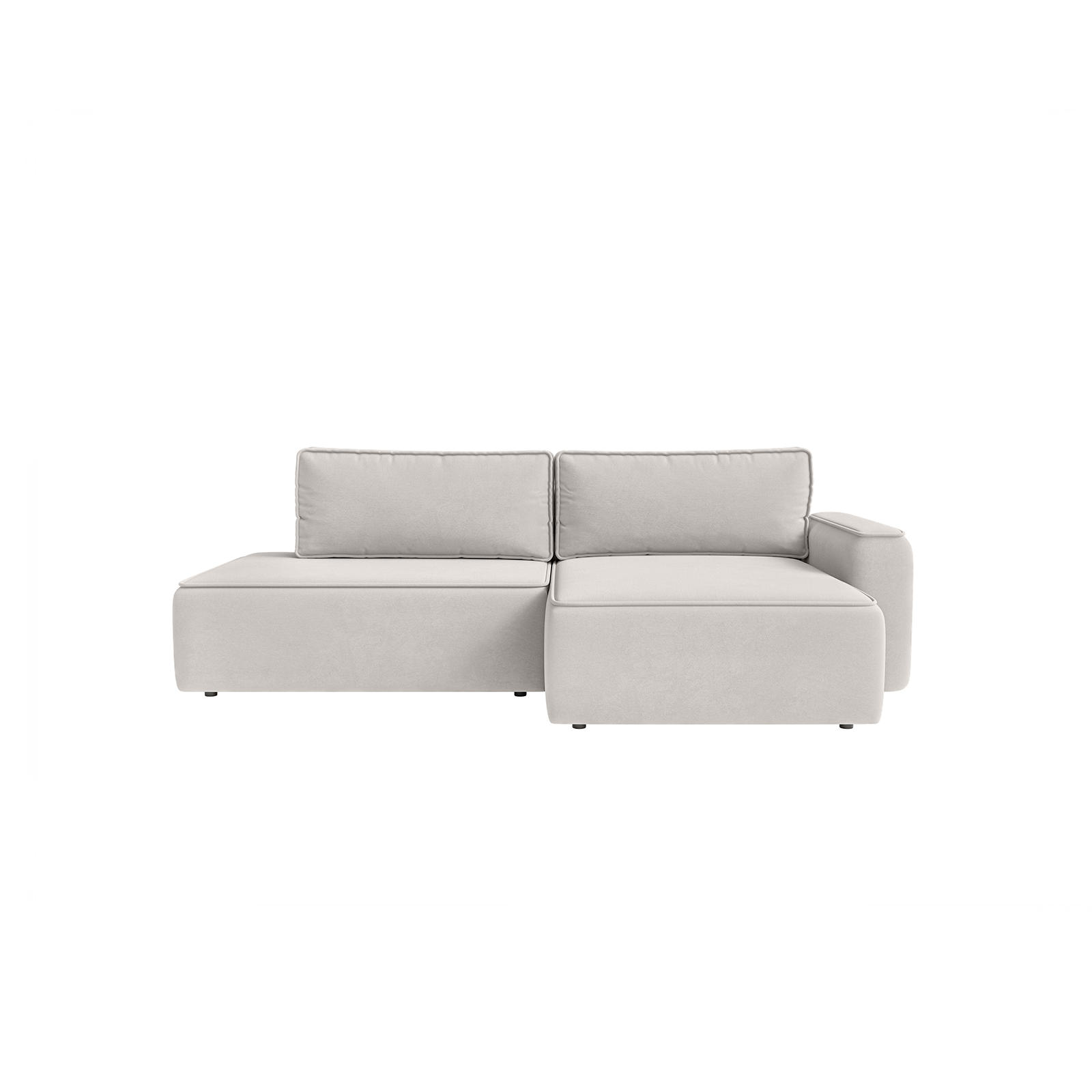 ECKSOFA Sarro mit Schlaffunktion, Weiß - Weiß, Textil (260/165cm) - Fedve