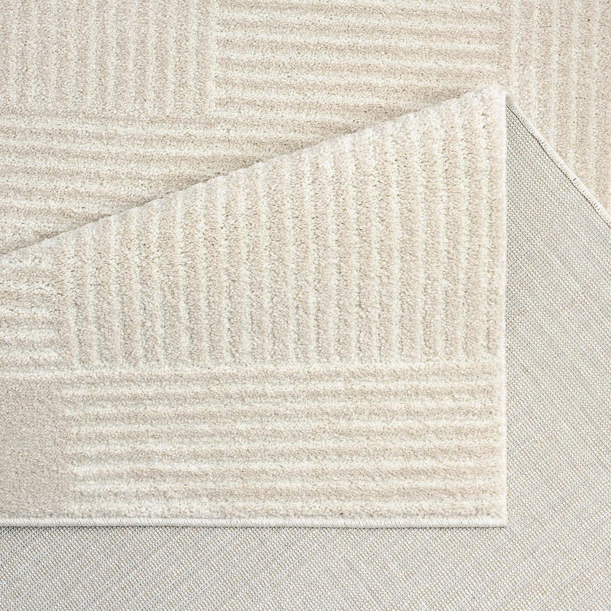 KURZFLOR-TEPPICH Flair 177 Beige 80x300 cm - Beige, Textil (80/300cm) - carpet city