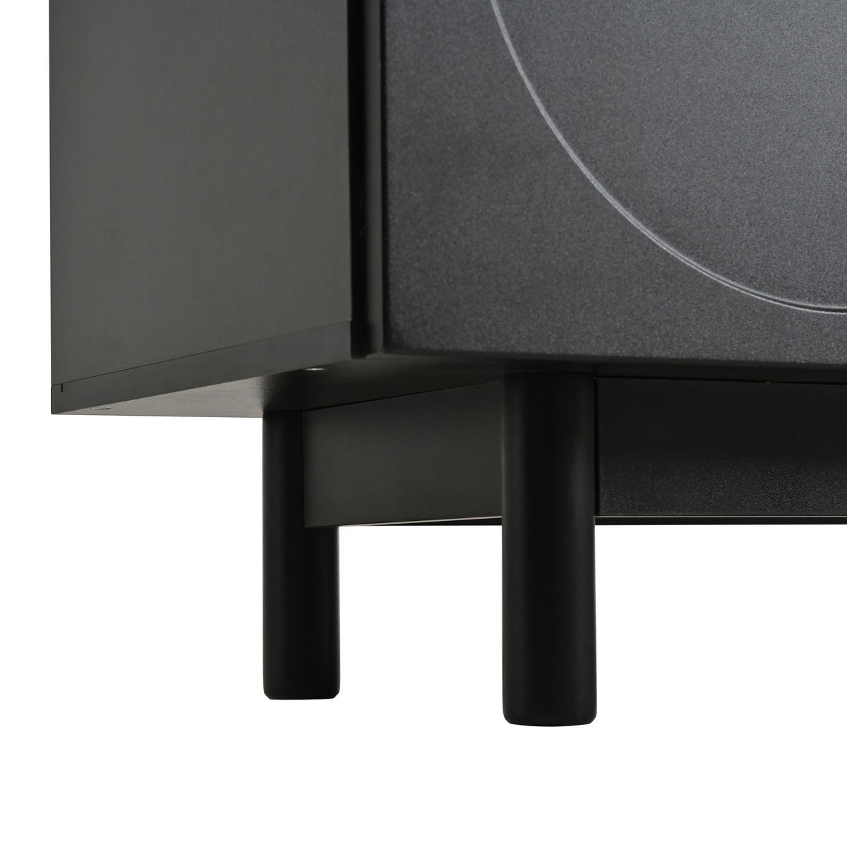 TV-ELEMENT 175/38/56 cm Schwarz mit verstellbaren Einlegeböden und Stauraum - Schwarz, Holzwerkstoff (38/56/175cm) - Korfee