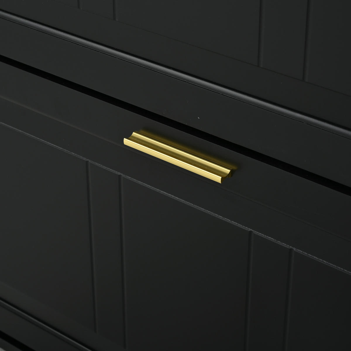 SCHUHSCHRANK aus MDF & Spanplatte 140x24x120cm in Schwarz 2er Set - Schwarz, Holzwerkstoff (140/120/24cm) - Modfu