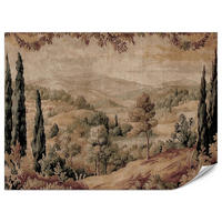 FOTOTAPETE für Schlafzimmer Vintage Landschaft Natur Modern Retro Panorama 300x210 - Gelb/Beige, Papier (300/210cm) - Muralo