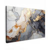 LEINWANDBILD Marmor - Schwarz - Gold - Weiß XXL 150x100 cm - Dunkelgrau, Textil (150/100cm) - MuchoWow