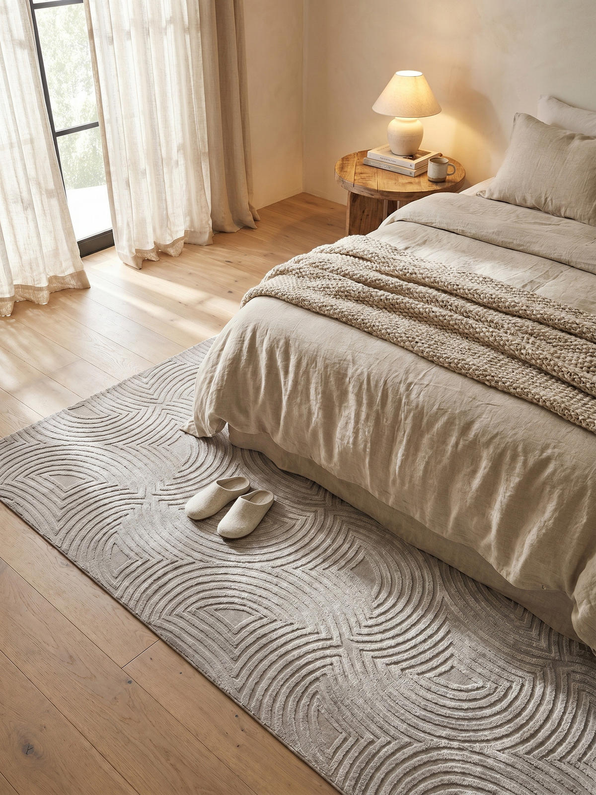 TEPPICH Kurzflor ILLER in Silber, mit 3D-Design, Florhöhe 12 mm, 80 x 250 cm - Silberfarben, Textil (80/250cm) - KADIMA DESIGN