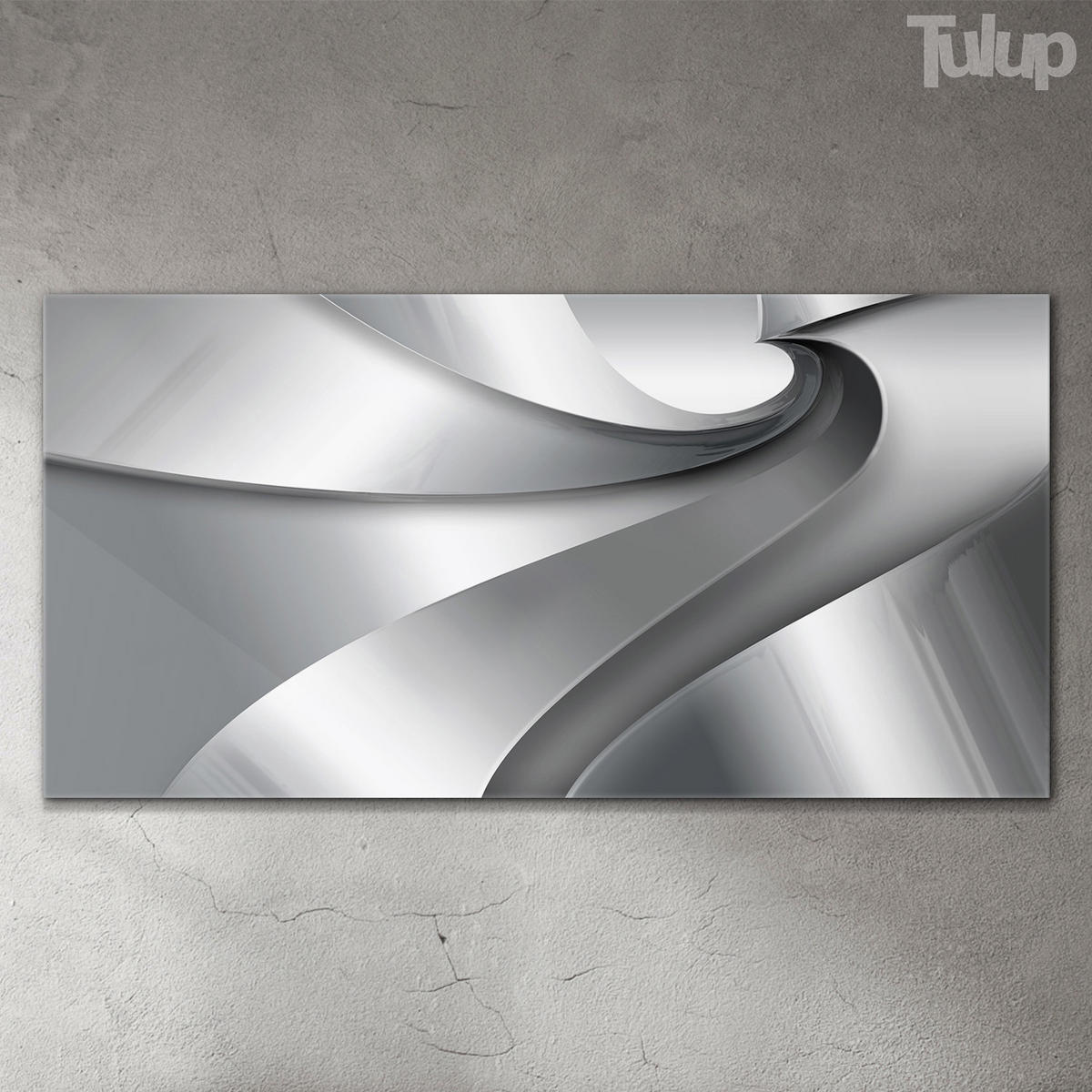 GLASBILD 120x60 cm Moderne Kunst - Silberfarben, Glas (120/60cm) - TULUP