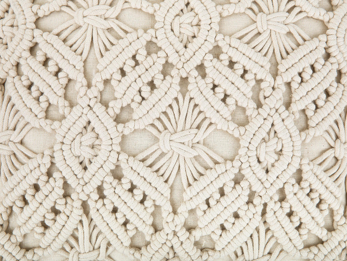 DEKOKISSEN 2er-Set Beige 50/50 cm Esenkoy - Beige, Textil (45/45cm) - Beliani