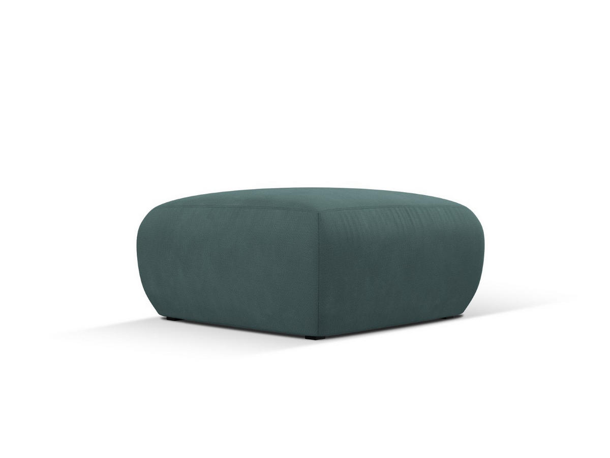 POUF Molino aus strukturiertem Stoff meergrün - Smaragdgrün, Textil (75/36/75cm) - Micadoni