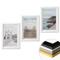 WANDBILDER 3er-Set - 20x30 cm Weißer Rahmen - Meeresarchitektur Santorin - Weiß, Kunststoff (20/30cm) - ArtPrintCave