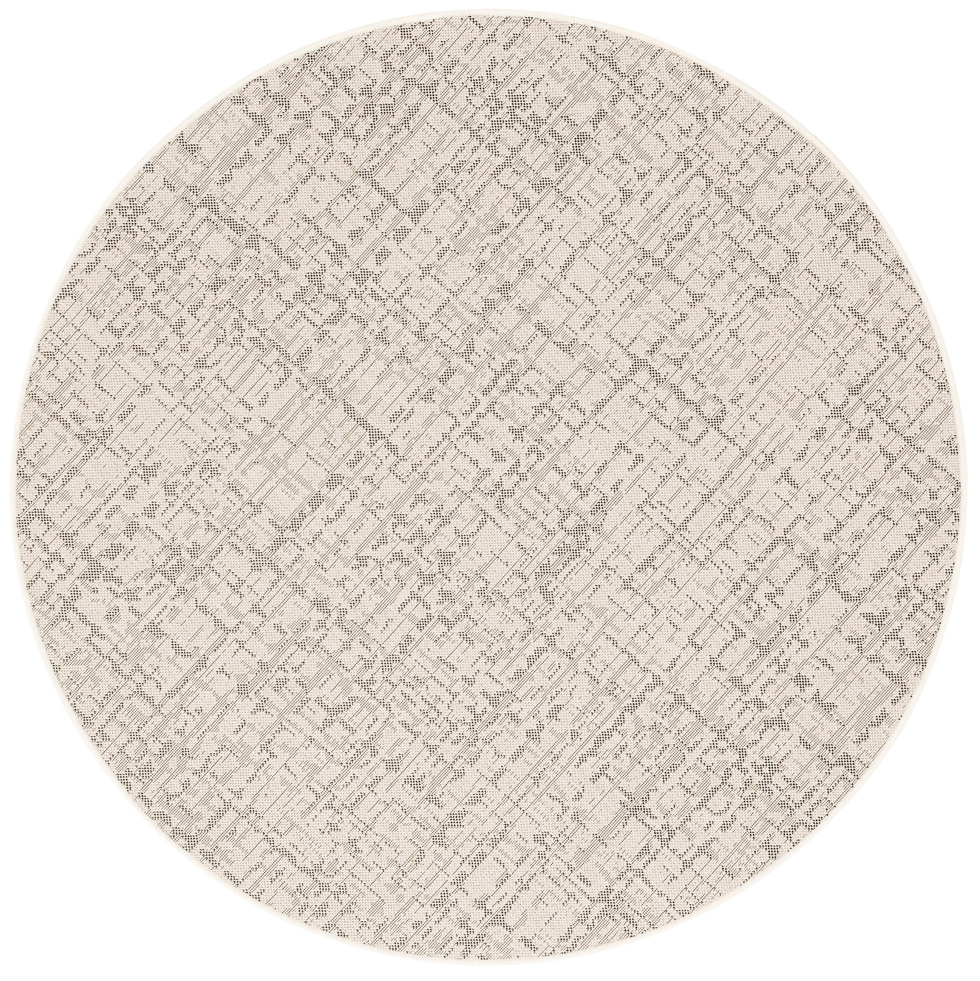 IN & OUTDOOR TEPPICH OSLO TREND RUND - Creme, Textil (160/160cm) - Snapstyle