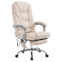 BÜROSTUHL Pacira-N, Kunstleder mit Massagefunktion Creme - Creme, Textil/Metall (68/127/64cm) - TPFLiving
