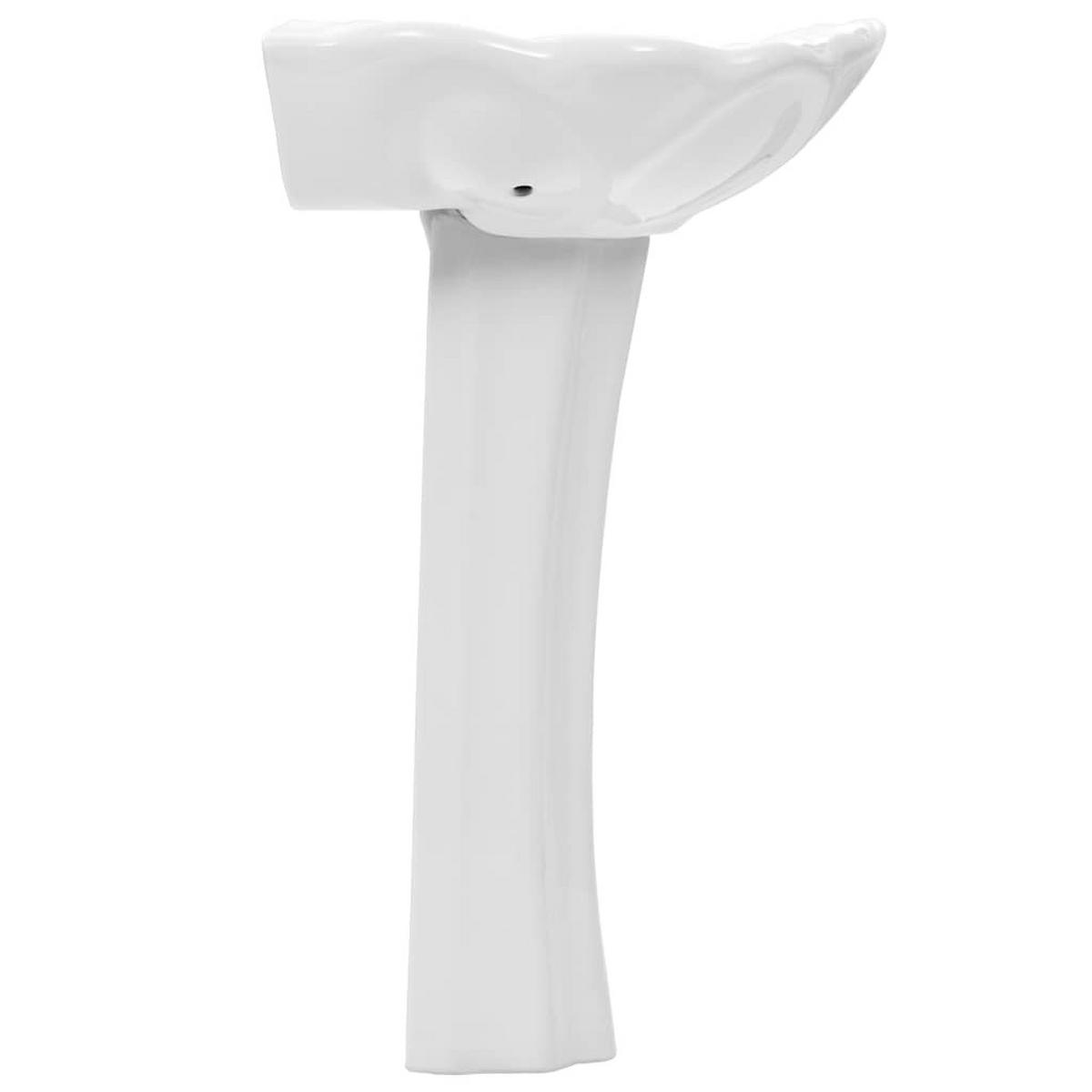 WASCHBECKEN Freistehendes Mit Säule Keramik Weiss 580/510/200 Mm - Weiß, Keramik (51/20/58cm) - vidaXL