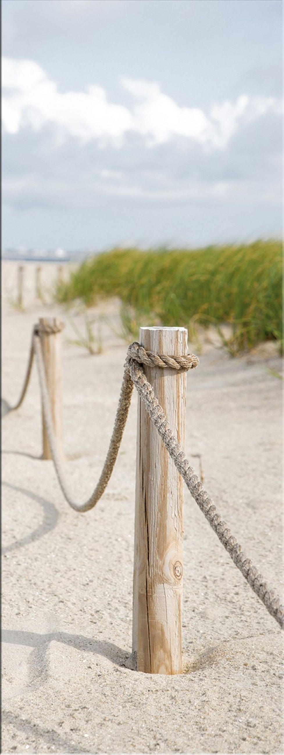 GLASBILD 30x80 cm Strand und Meer - Gelb, Glas (30/80cm) - artissimo