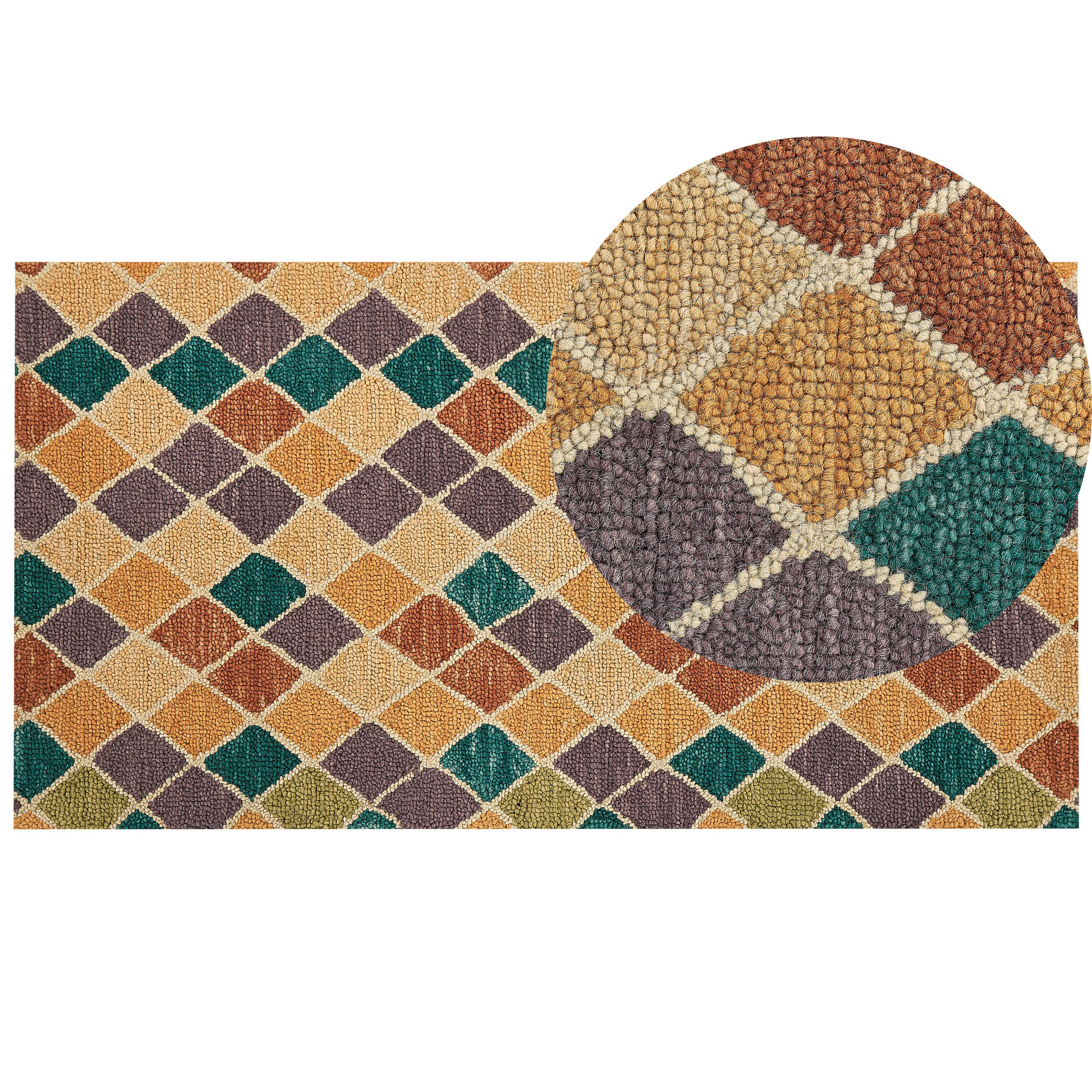 KURZFLOR-TEPPICH Keskin 150/80 cm - Multicolor, Textil (80/150cm) - Beliani