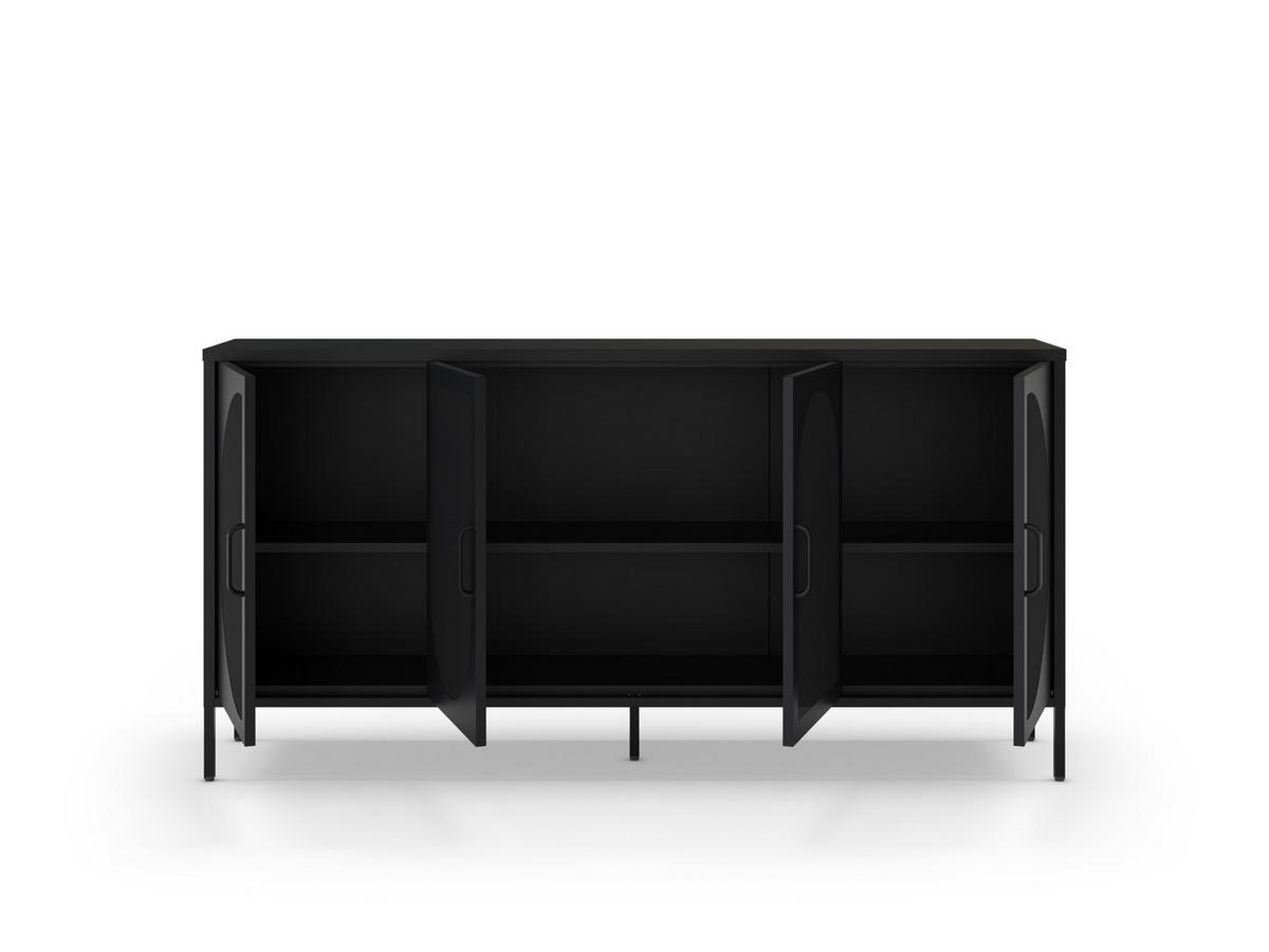 KOMMODE Tayra Schwarz 160/40/90 cm - Schwarz, Metall (40/90/160cm) - Drawer