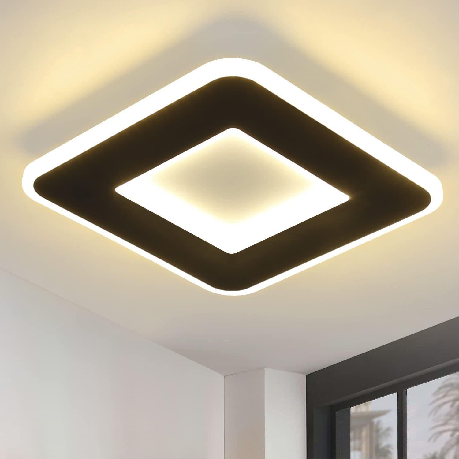 LED-DECKENLEUCHTE Heimue 24/24/4cm - Weiß, Metall (24/24/4cm) - ZMH