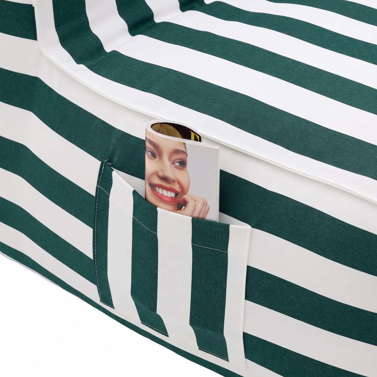 OUTDOOR Sitzsack SOFT mit Rückenlehne für Garten & Terrasse, Grün - Grün, Textil (70/75/100cm) - Muffo
