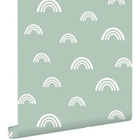 TAPETE Regenbogen 53 cm x 10.05 m - Grün, Papier (53/0.1cm) - ESTAhome