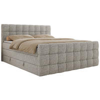 BOXSPRINGBETT ALTIVO KING DUO 120/200 - Hellgrau Strukture - H4 - Hellgrau, Textil (120/200cm) - MKS