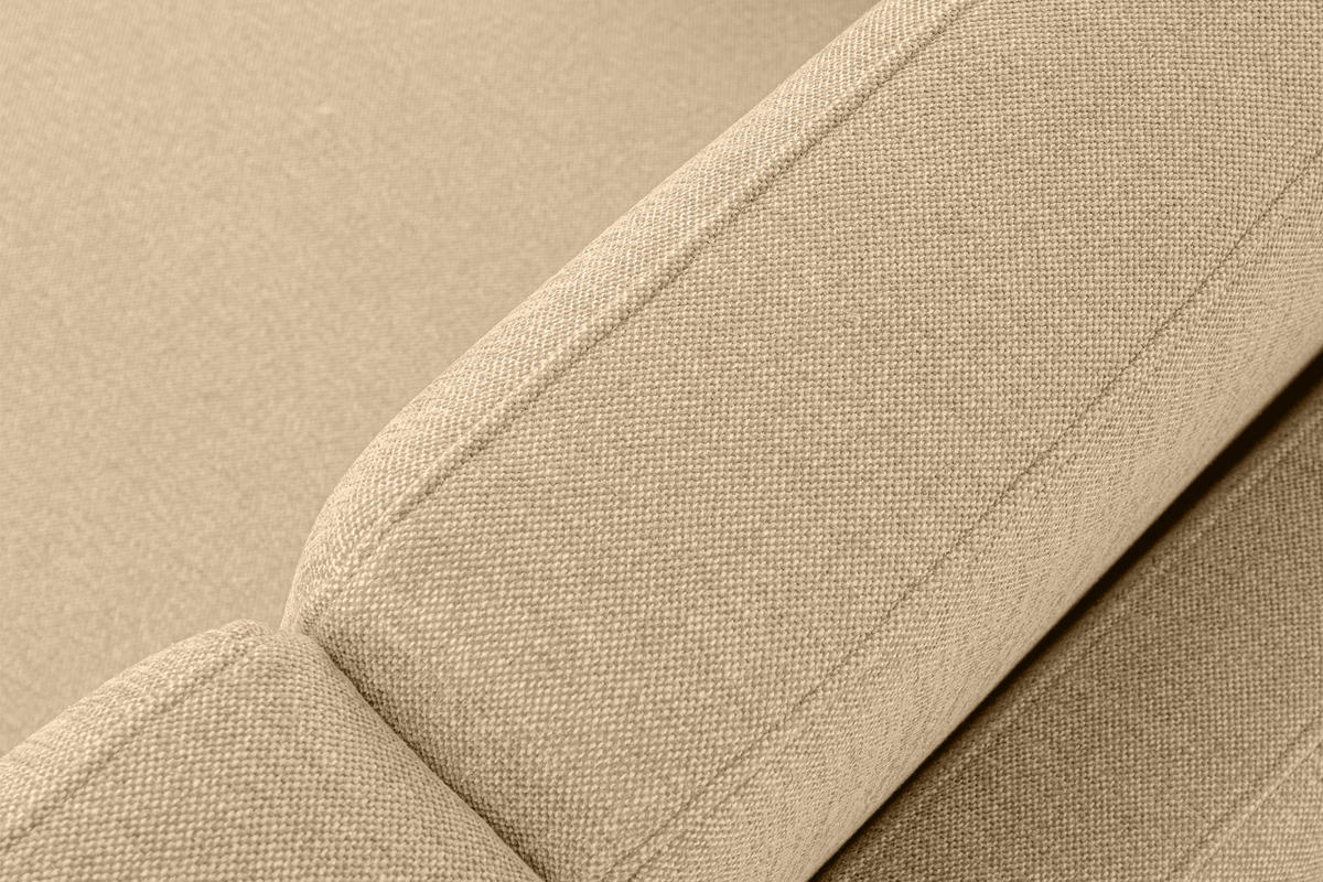 2-SITZER-SOFA TAGIO II mit Armlehnen, Creme/Braun - Creme/Braun, Textil (88/80/153cm) - KONSIMO®