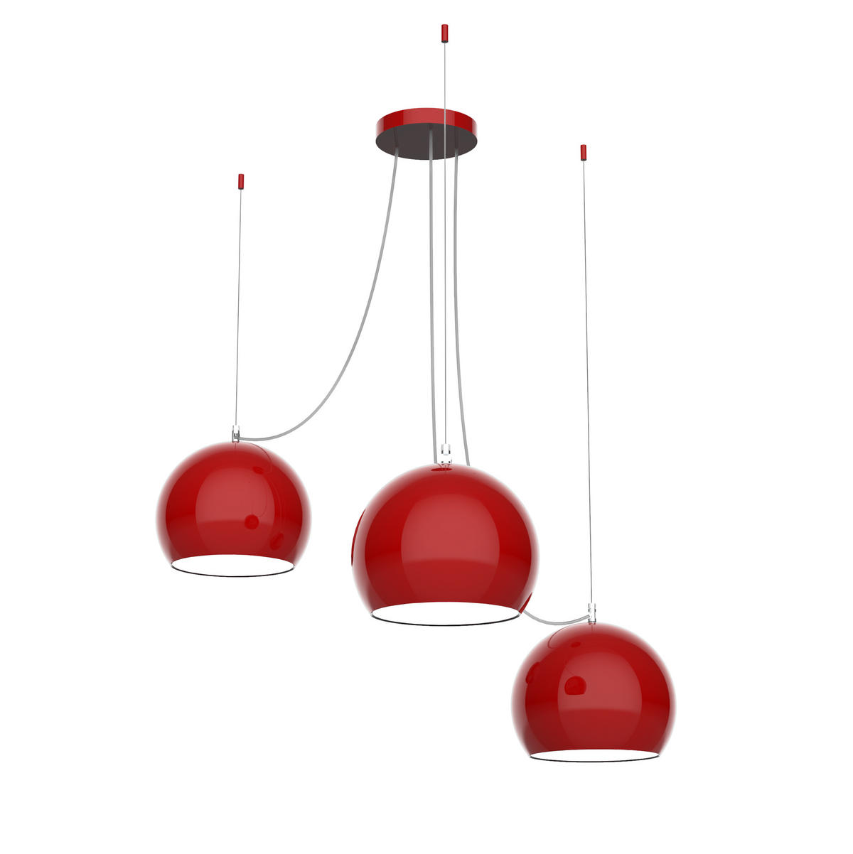 HÄNGELEUCHTE - Rot, Metall (25/25/20cm) - Lumicom