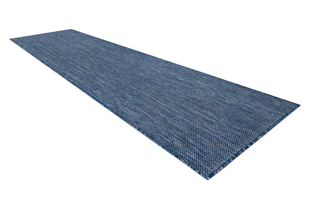 MATTA, löpare SISAL SION A5165A Melange Platt vävd mörkblå 80/300 cm - Blå, Textil (80/300cm) - rugsX