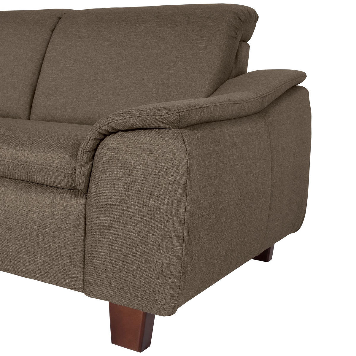 ECKSOFA mit Ottomane links Kaylil Flachgewebe sahara - Sahara, Kunststoff (187/247cm) - 58aufmkessel