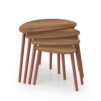 SATZTISCH Nora 4-teilig Nussbaum - Nussbaumfarben, Holzwerkstoff (45/68/55cm) - Habitat Garten