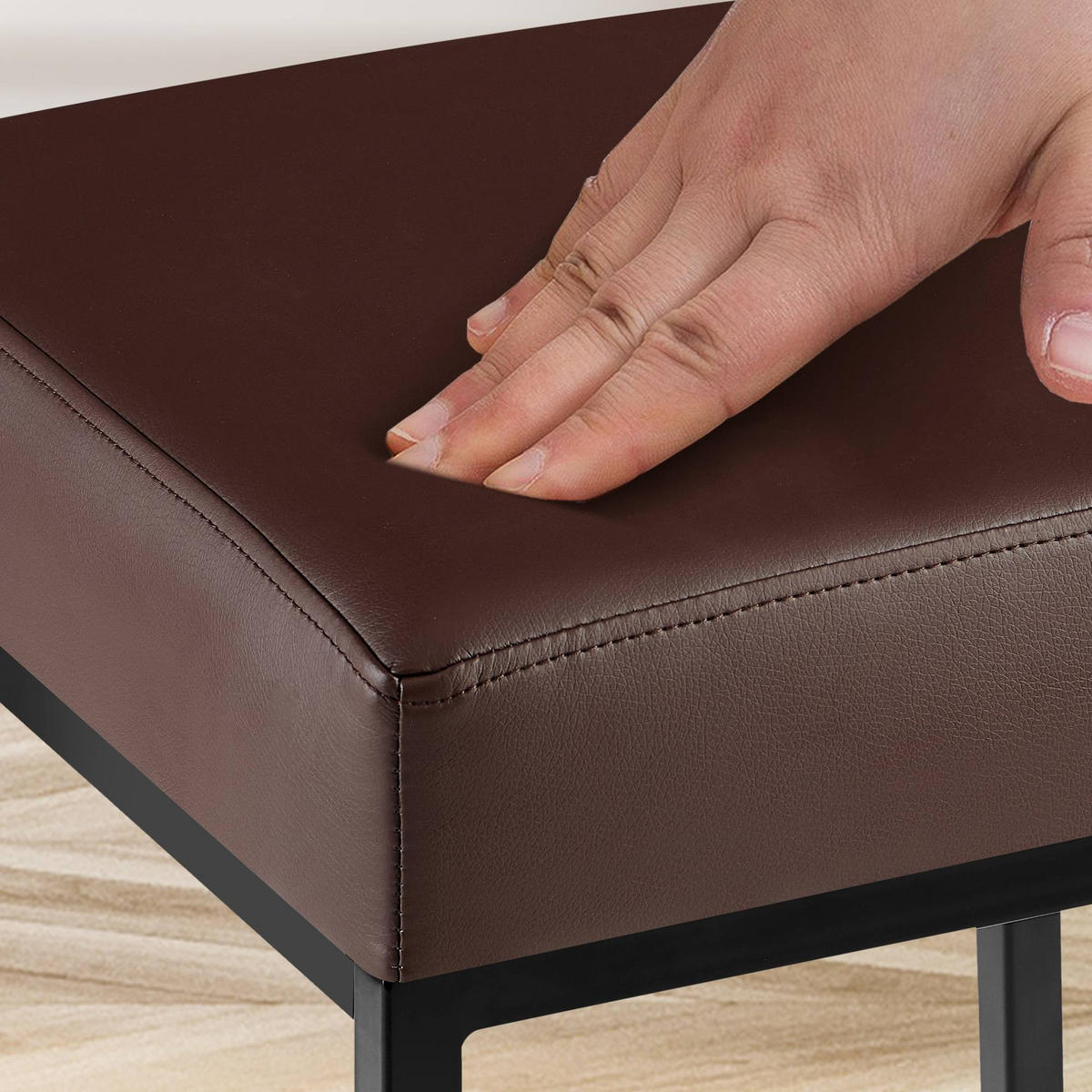 BARHOCKER Montreal 37x37x83 cm braun - Braun, Leder (37/83/37cm) - furnicato