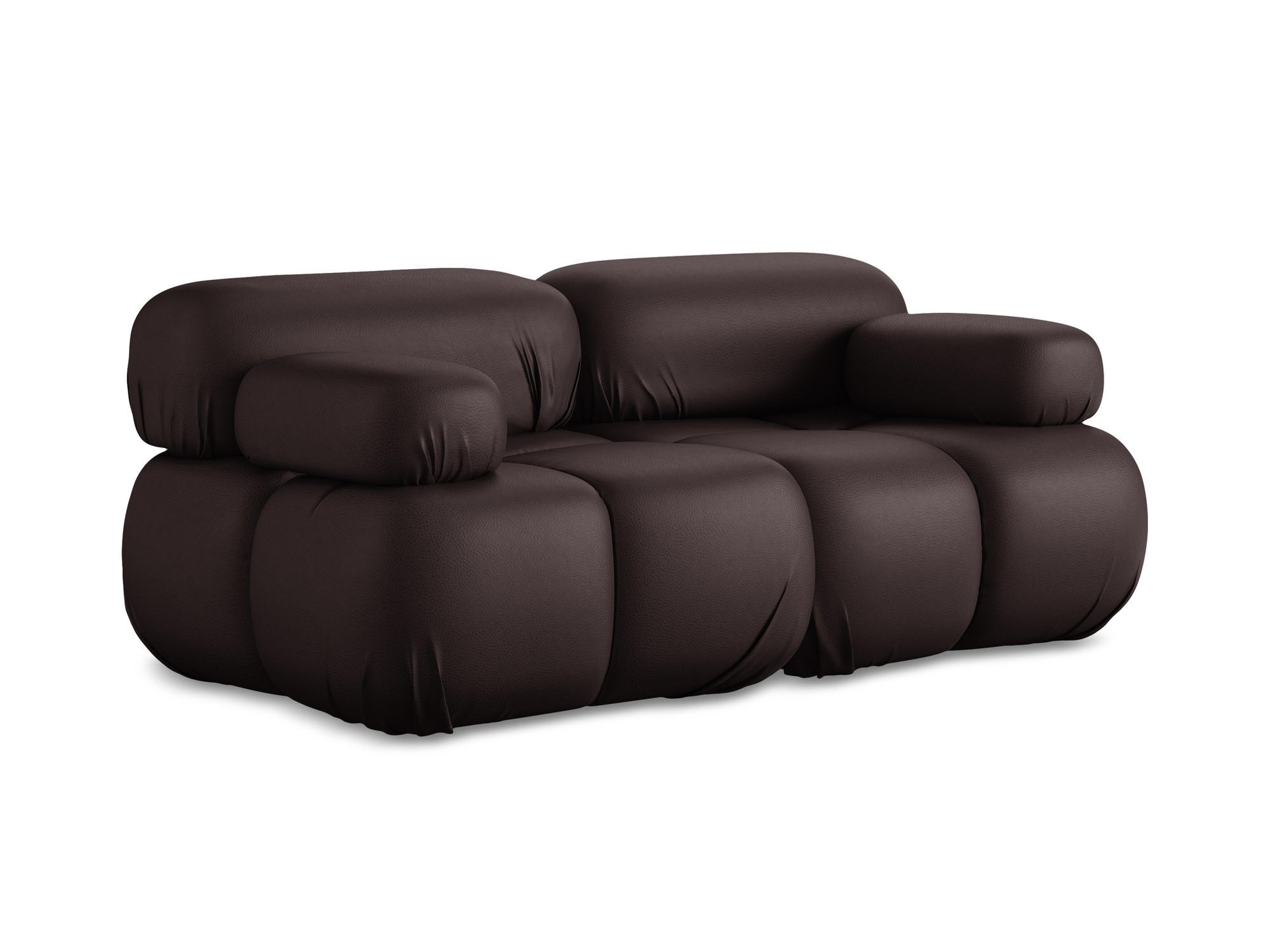 2-SITZER-SOFA Kunstleder Violett - Blau/Pflaume, Leder/Kunststoff (190/70/96cm) - Makamii