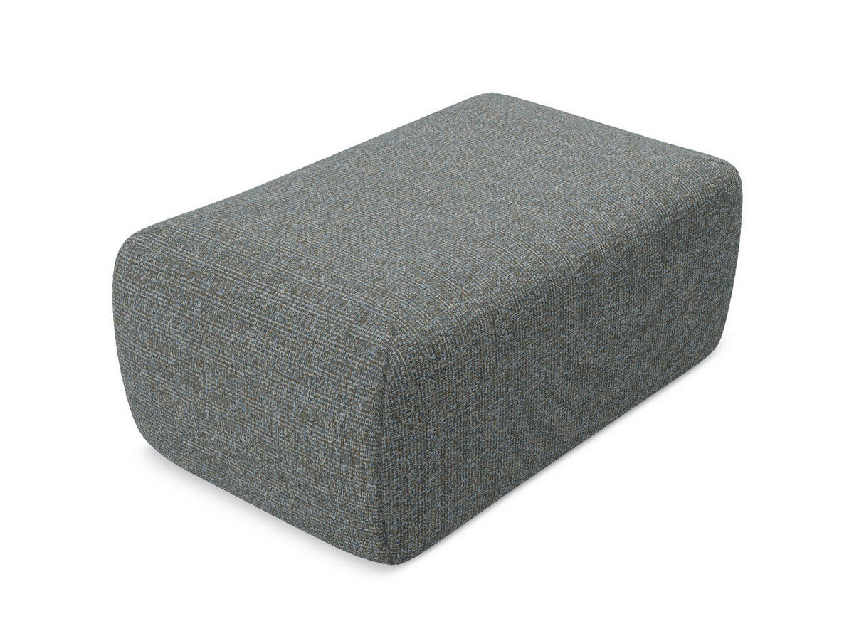 POUF Strukturstoff Stoff Grau - Dunkelgrau/Schwarz, Kunststoff/Textil (102/40/62cm) - Makamii