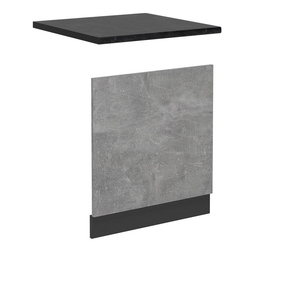 GESCHIRRSPÜLBLENDE R-Line Beton 60 cm , AP Anthrazit - Schieferfarben/Anthrazit, Holzwerkstoff (60/57.2/1.6cm) - Vicco