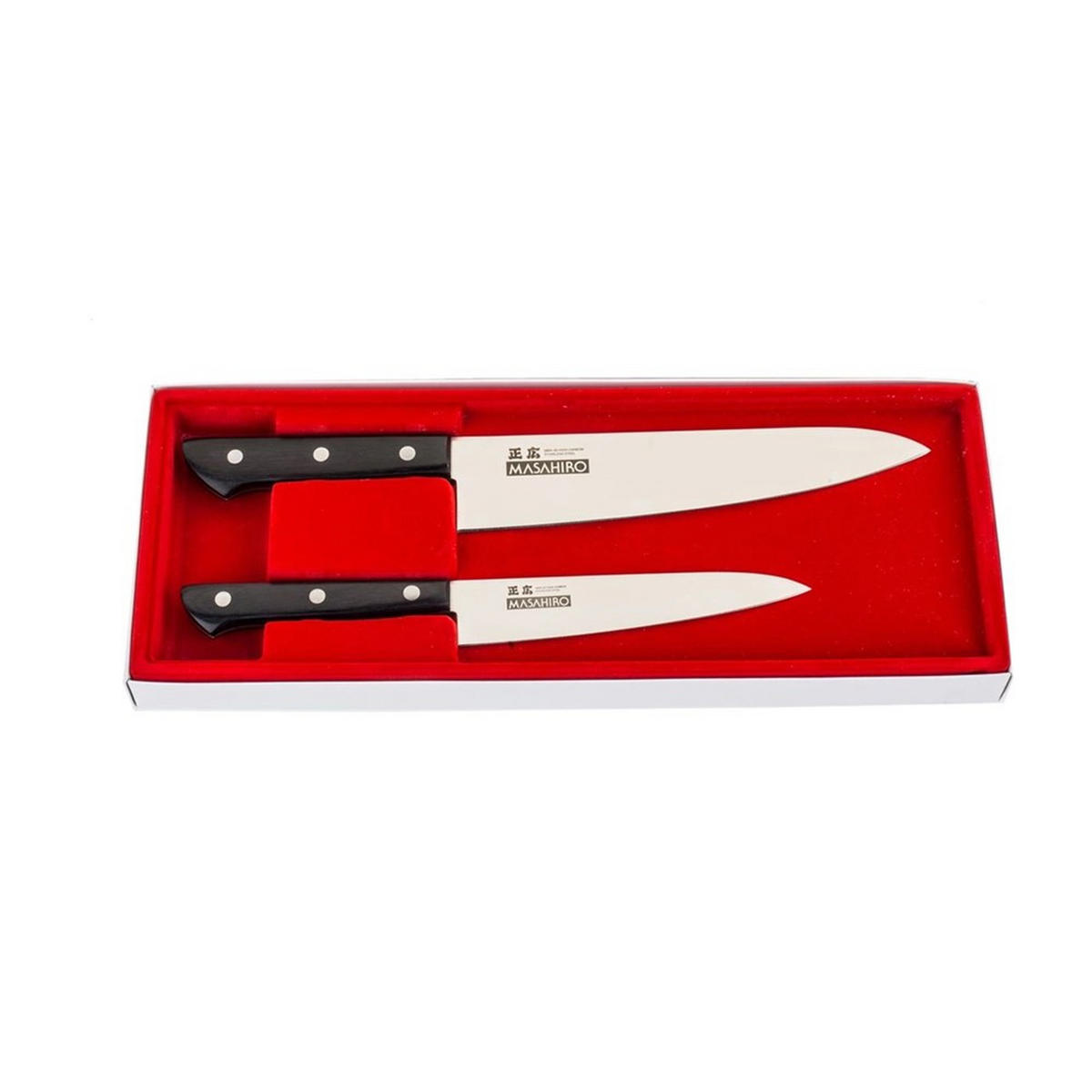 MESSERSET Silber 30/10/30 cm 1411104OMC - Silberfarben, Holz - Masahiro 