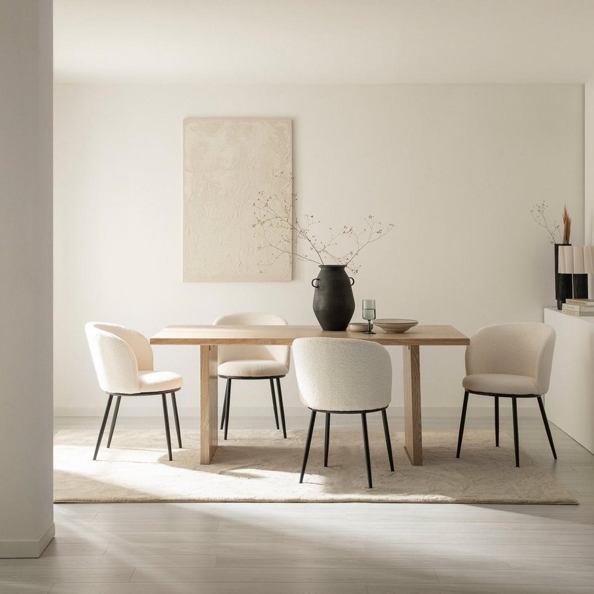 ESSZIMMERSTUHL Nolan Weiß 51 cm x 80 cm - Weiß, Textil (51/80/57cm)