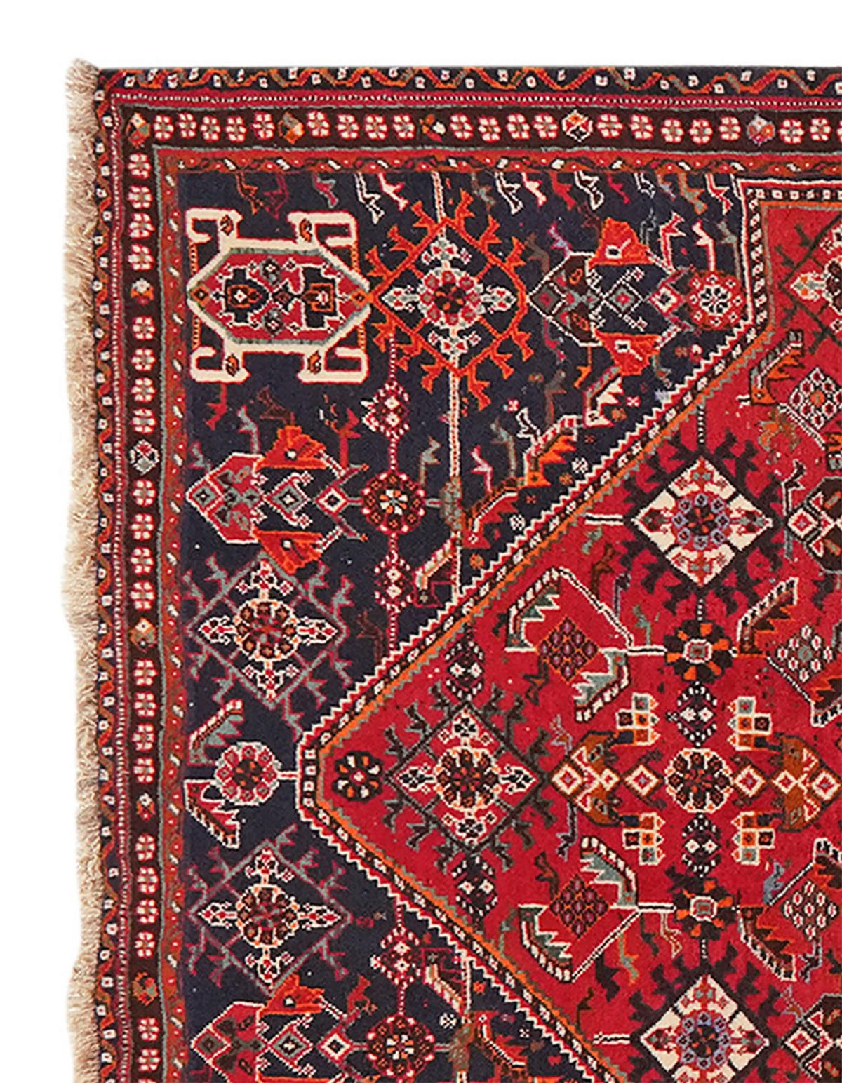 ORIENTTEPPICH handgeknüpft Gashgai Rot 195/117 cm Schurwolle - Rot, Textil (117/195cm) - Looma