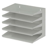 REGAL Aus Metall Mit 5 Fächern 30x38x25 cm Bis DIN A4-Format Grau - Grau, Metall (38/30/25cm) - PROREGAL